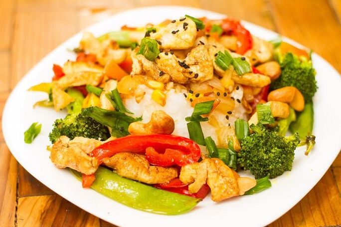 Chicken fillet with vegetables for weight loss