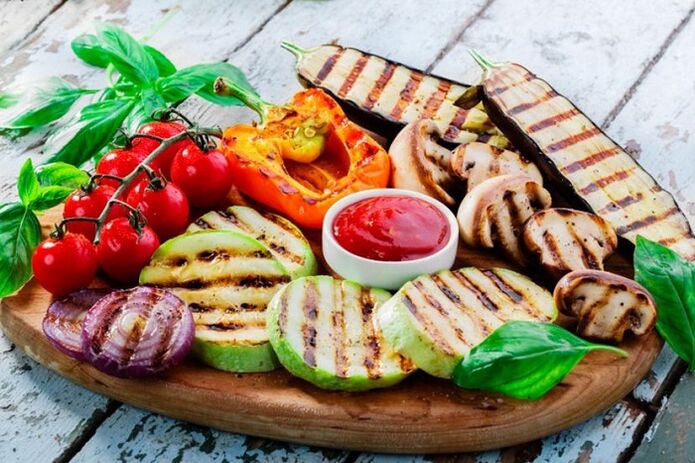 Grilled vegetables for weight loss